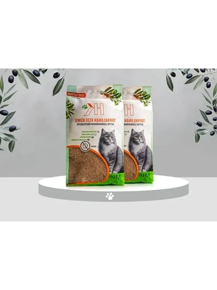 Aktif Karbonlu Doğal Kedi Kumu, 7.5L x 2 Paket ürün görseli 1