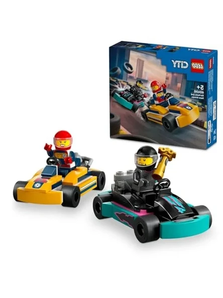 LEGO City Go-Kartlar ve Yarış Sürücüleri 60400-5 Yaş ve Üzeri için Yarışçı Minifigürü İçeren Yaratıcı Oyuncak Yapım Seti (99 Parça) ürün görseli 1