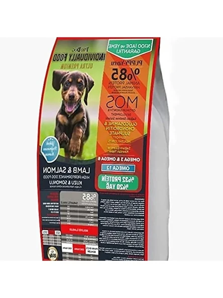 15 Kg Ultra Premium Kuzu Etli ve Somonlu Yavru Köpek Maması ürün görseli 1