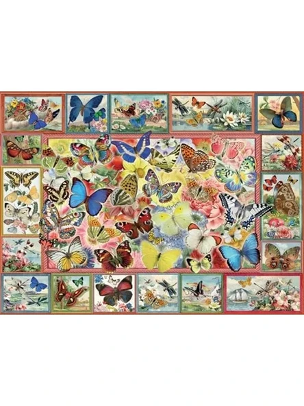 Kelebek Temalı Ahşap Puzzle - 1000 Parça Eğlenceli Set ürün görseli 1
