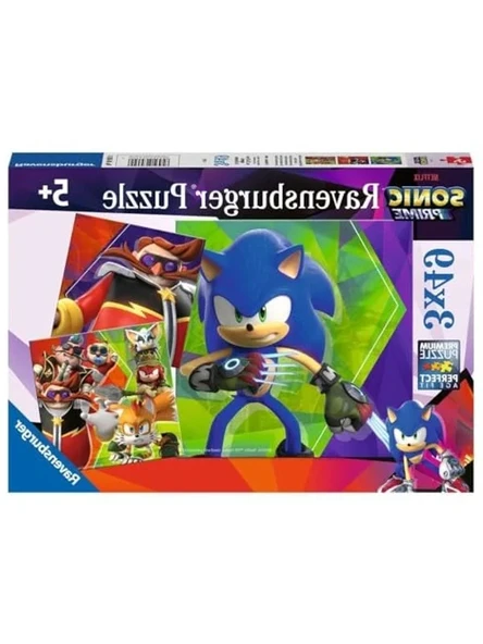 Çocuklar için Sonic Temalı 49 Parça Puzzle, Eğlenceli Aktivite ürün görseli 1