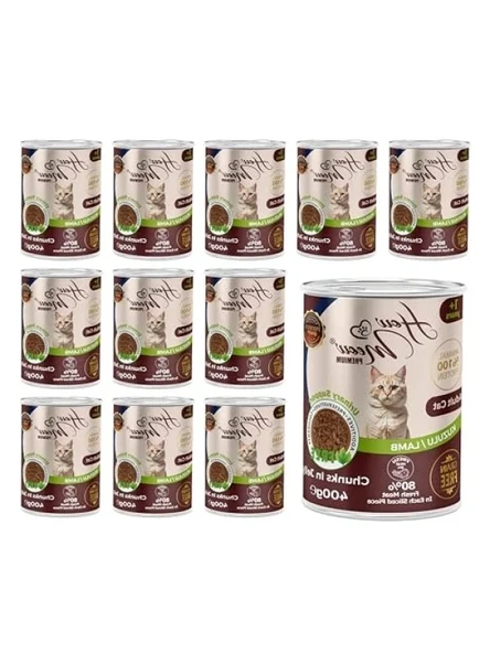 Kuzulu ve Jöleli Konserve Kedi Maması, 400 Gr x 12 Adet ürün görseli 1