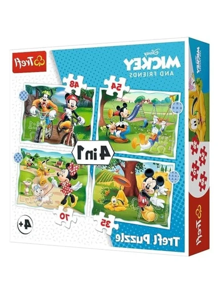 Disney Karakterleri ile 4'ü 1 Arada Puzzle Seti ürün görseli 1