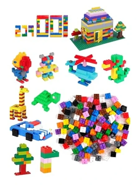 100 Parça Renkli Mini Tuğla Seti, 2x2 Yapı Blokları ile Yaratıcı Oyun ürün görseli 1