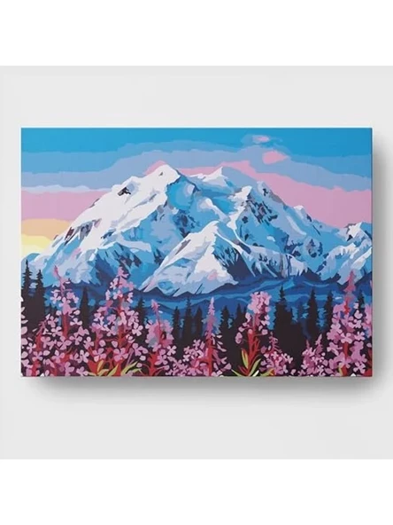 Dağ Manzarası Temalı Sayılarla Boyama Seti, 50x70 cm ürün görseli 1