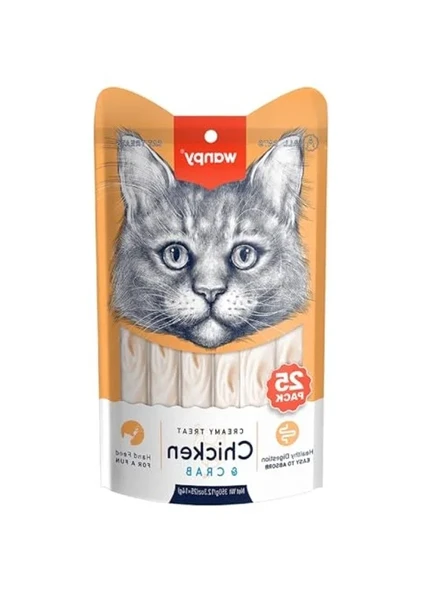 Kedi Ödülü, Tavuklu ve Yengeçli Krema, 25 x 14 gr Lezzetli İkram ürün görseli 1