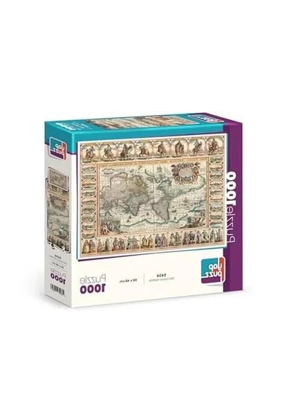 Eski Dünya Haritası 1000 Parça Puzzle ürün görseli 1