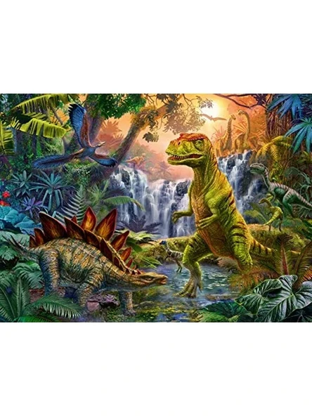 Dinozor Temalı 100 Parça Eğlenceli Puzzle, Çocuklar İçin ürün görseli 1