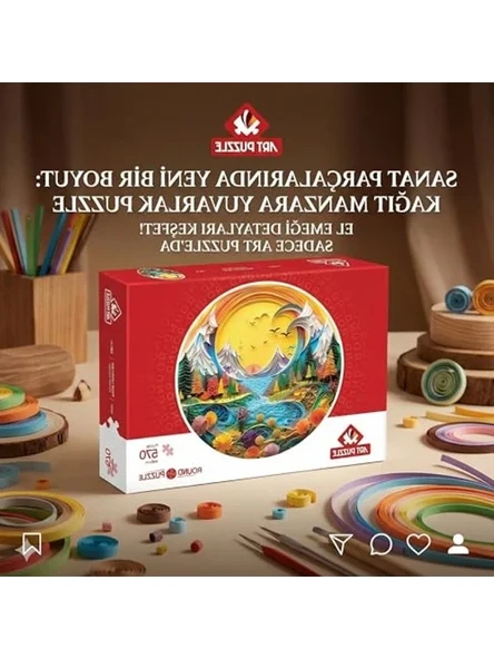 570 Parça Kağıttan Manzara Temalı Bulmaca - Resim 3