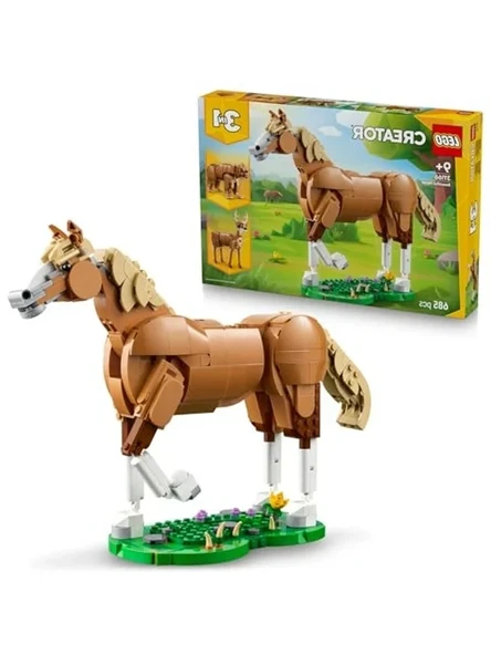 LEGO Creator 3'ü 1 Arada Güzel At 31166-9 Yaş ve Üzeri Doğa ve Hayvan Tutkunu Çocuklar için Ayı, Geyik veya At Olarak İnşa Edilebilen Yaratıcı Oyuncak Yapım Seti, Karne Hediyesi Fikri (685 Parça) ürün görseli 1