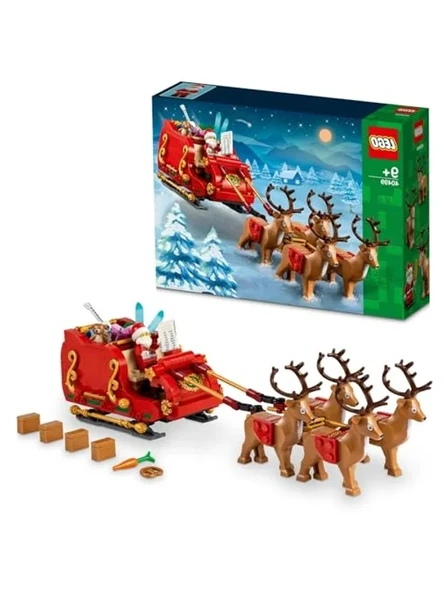Noel Temalı Oyuncak Seti, Kızak ve Minifigürler ile Eğlenceli Yılbaşı Hediyesi ürün görseli 1