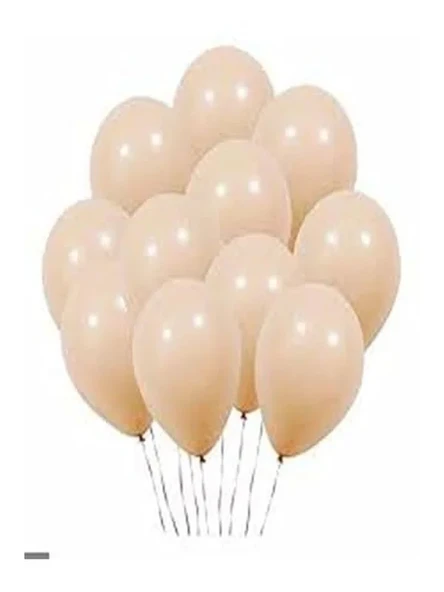 Düz Renk Pastel 10 Lu Balon, TEN RENGİ ürün görseli 1