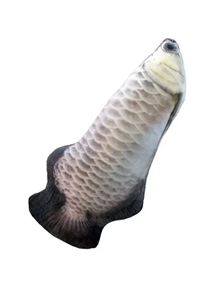 Gümüş Arowana Şekilli 40 cm Peluş Oyuncak ürün görseli 1