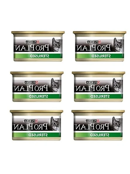 85 Gr'lık Somonlu Kısırlaştırılmış Kedi Konservesi 6 Adet Set ürün görseli 1