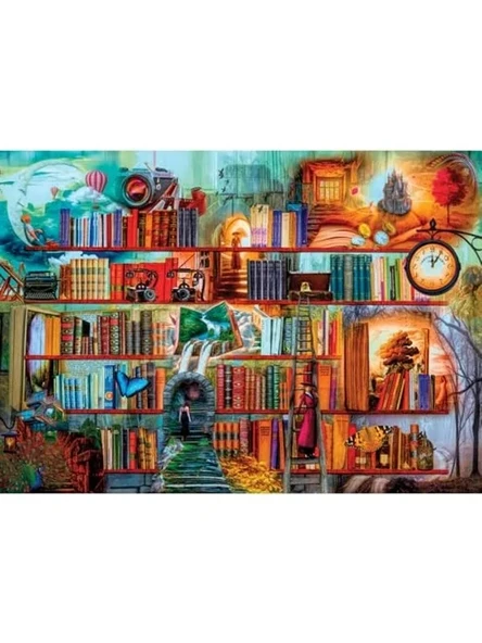 Gizemli Kitaplık Temalı 3000 Parçalık Ahşap Puzzle ürün görseli 1