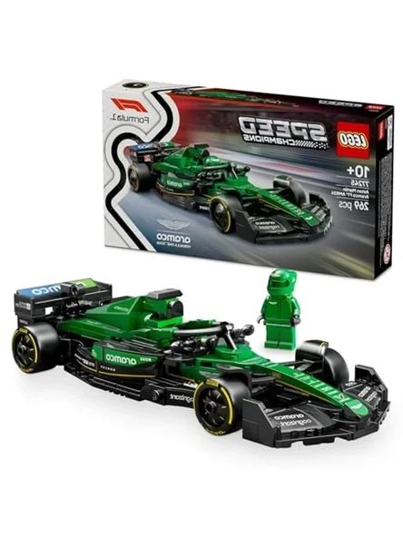 LEGO Speed Champions Aston Martin Aramco F1 AMR24 Yarış Arabası 77245 – 10 Yaş ve Üzeri için Koleksiyonluk Sürücü Minifigürü İçeren Yapım ve Sergileme Seti, Babalar Günü Hediyesi (269 Parça) ürün görseli 1