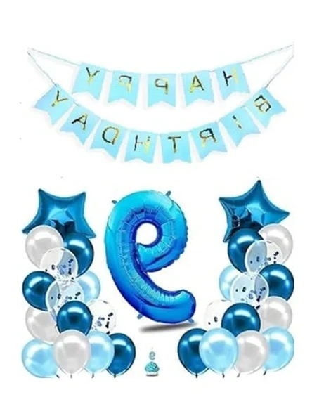 Mavi Renk Yaş Balon Set, 9 ürün görseli 1