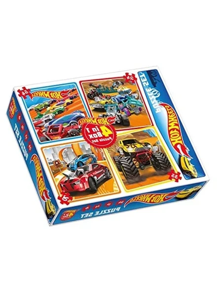Hotwheels 4'lü Puzzle Seti, Eğlenceli Aktivite Fırsatı ürün görseli 1