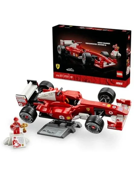 LEGO Icons Ferrari F2004 ve Michael Schumacher 11375 - Yetişkinler için Sergileme Standı ve Michael Schumacher Minifigürü İçeren Yaratıcı Dekoratif Model Yapım Seti, Hediye Fikri (735 Parça) ürün görseli 1