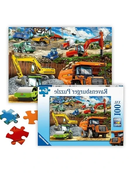 Kamyon Temalı 100 Parça Puzzle - Eğlenceli ve Eğitimsel Oyun ürün görseli 1