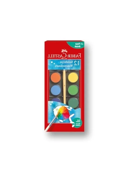 Suluboya Seti - 12 Renk, Büyük Boy Tablet, Parlak ve Canlı Renkler ürün görseli 1