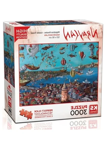 3000 Parça Galata Kulesi Temalı Puzzle ile Zihin Gelişimi ürün görseli 1