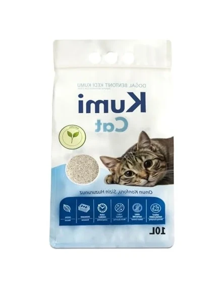 Alerji Dostu 10 Litre Kokusuz Kedi Kumu, Bentonit ürün görseli 1