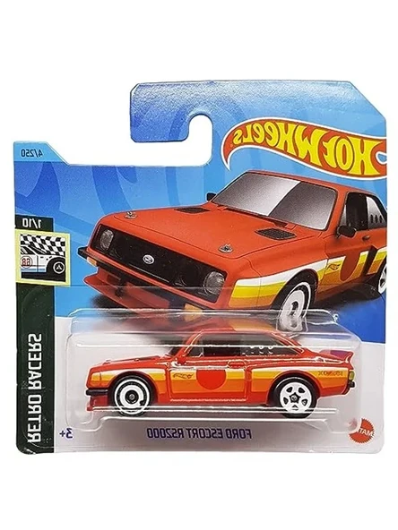 Hot Wheels - Ford RS2000 - Retro Racers 1/10 - HKJ77 - Short Card - kırmızı - Mattel 2023 ürün görseli 1