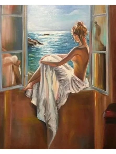 Sayılara Göre Boyama Hobi Seti - 40x50 cm Çerçeveli Tasarım ürün görseli 1