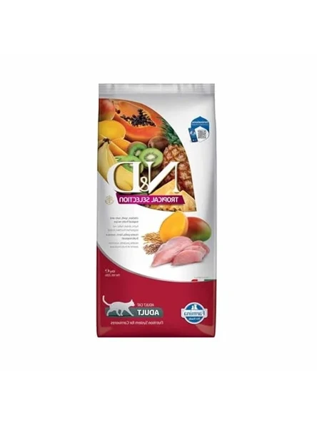 Tropikal Meyve Aromalı Tavuklu Yetişkin Kedi Maması 10 Kg ürün görseli 1