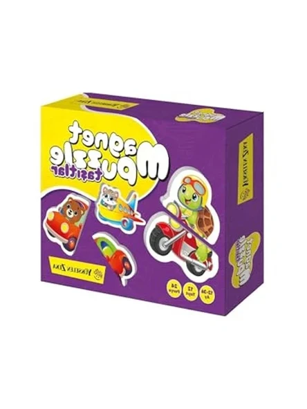 12-36 Ay İlk Magnet Puzzle Taşıtlar Aktivite Kitabı, 978-625-7632-74-4 ürün görseli 1