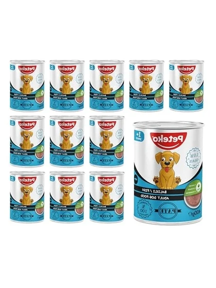 12 Adet 400 Gr Balıklı Yetişkin Köpek Pate ürün görseli 1