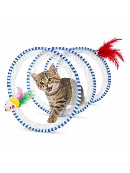 Spiral Kedi Tüneli Oyuncak - Katlanabilir ve İnteraktif Tasarım ürün görseli 1