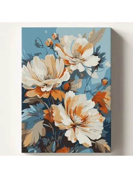 Çiçek Temalı Sayılarla Boyama Seti, 50x70 cm Tuval ürün görseli 1