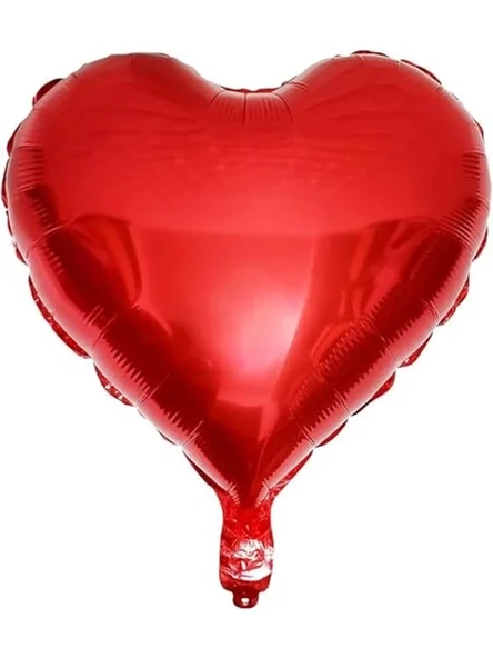 18 İnç Boyutunda Kırmızı Kalp Folyo Balon, Parti ve Kutlamalar İçin Uygun ürün görseli 1