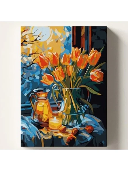 Sayılara Göre Boyama Tuvali, 50x70 cm Kendin Yap Seti ürün görseli 1
