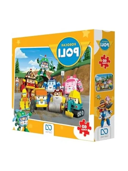 Robocar Poli Temalı Lisanslı 60 Parça 34x24cm Çocuk Puzzle Yapboz Serisi ürün görseli 1