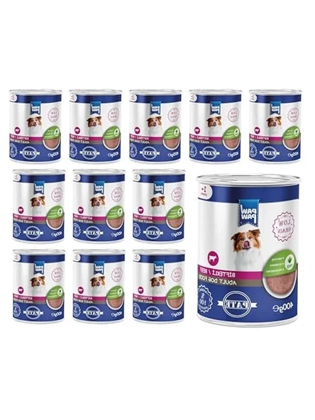 400 Gr Biftekli Yetişkin Köpek Pate, 12 Adet Paket ürün görseli 1