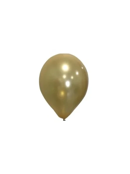 10'lu Metalik Gold Balon Seti, Parti Süslemeleri için Uygun ürün görseli 1
