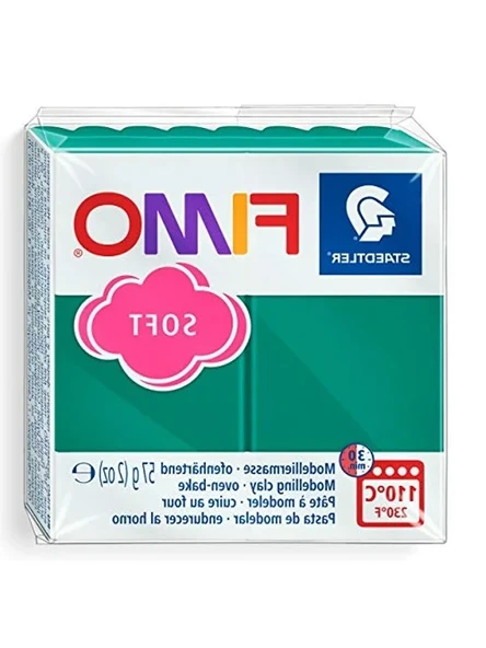 Fimo Soft Modelleme Kili: 57 gr Zümrüt Yeşili ile Yaratıcı Projeler İçin ürün görseli 1