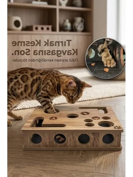 Kedi Tırmalama ve Oyun Kutusu, İnteraktif Kullanım İçin ürün görseli 1