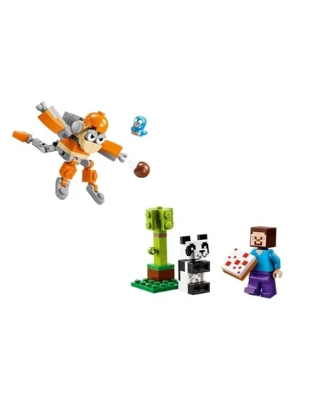 LEGO Minecraft Seti, Steve ve Bebek Panda Figürü ürün görseli 1