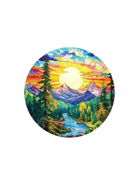 570 Parça Yuvarlak Camdan Alpler Puzzle - Resim 2