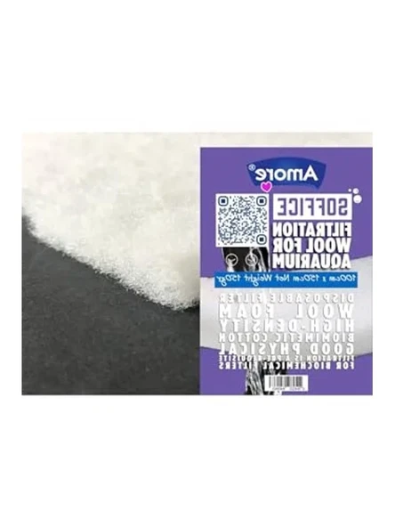 100X150Cm Akvaryum Filtre Elyafı, 150Gr Silikonsuz Seçenek ürün görseli 1