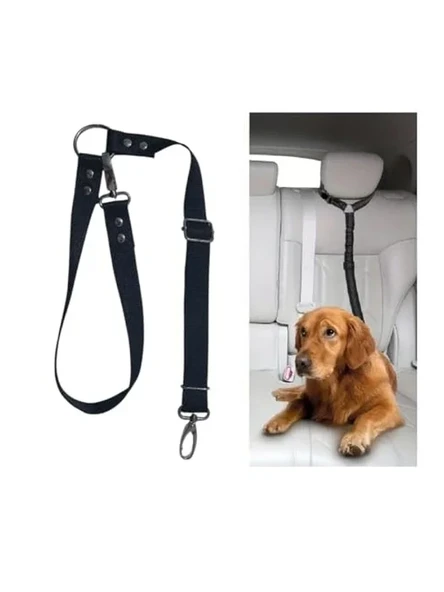 Ayarlanabilir Metal Kancalı Köpek Emniyet Tasması, Siyah ürün görseli 1