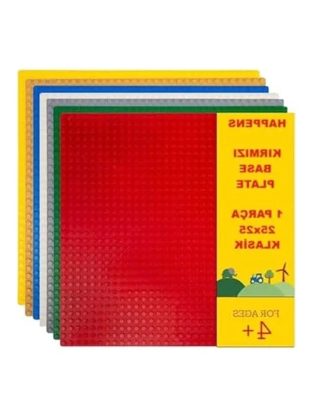 Classic Kırmızı Zemin Plaka, +4 Yaratıcı Oyuncak Yapım Seti (1 Parça) 25cmx25cm, Baseplate ürün görseli 1