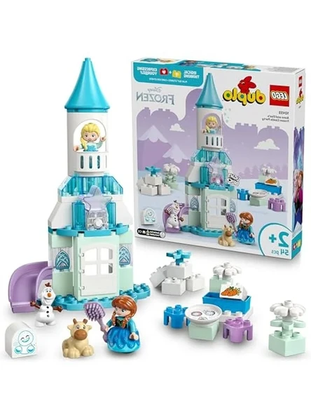 LEGO DUPLO® │ Disney Anna ve Elsa’nın Karlar Ülkesi Şato Partisi 10455 – 2 Yaş ve Üzeri Disney Hayranı Çocuklar için Hayal Gücü Geliştiren Yaratıcı Oyuncak Yapım Seti, Doğum Günü Hediyesi (54 Parça) ürün görseli 1