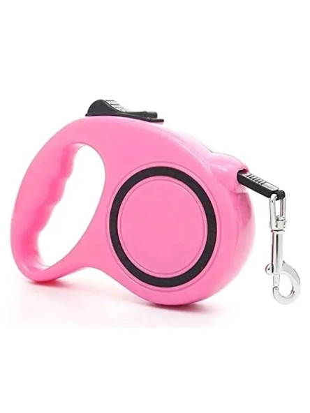Dayanıklı ve Ayarlanabilir 5 Metre Makaralı Tasma Kayışı - Pembe ürün görseli 1