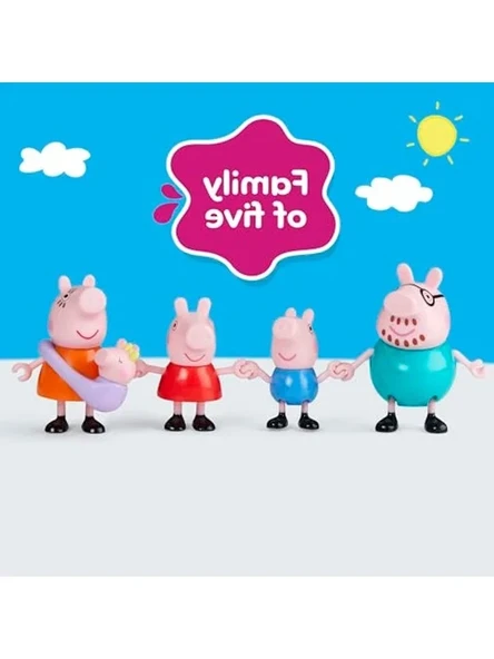 Peppa'nın Beş Kişilik Ailesi Figür Seti - Resim 3