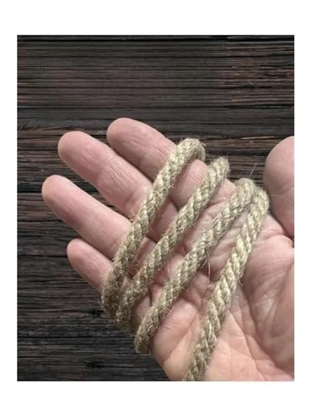 6 Mm Kalınlığında Jüt Halat İpi, 50 Metre Uzunlukta, Doğal ürün görseli 1